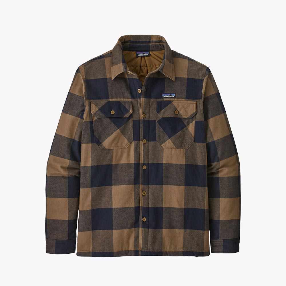 Patagonia veste Insulated Fjord Flannel Shirt Timber Brown