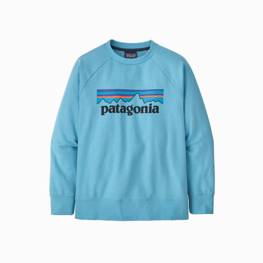 Patagonia sweatshirt garçon lightweight Crew P-6 Logo / Lago Blue