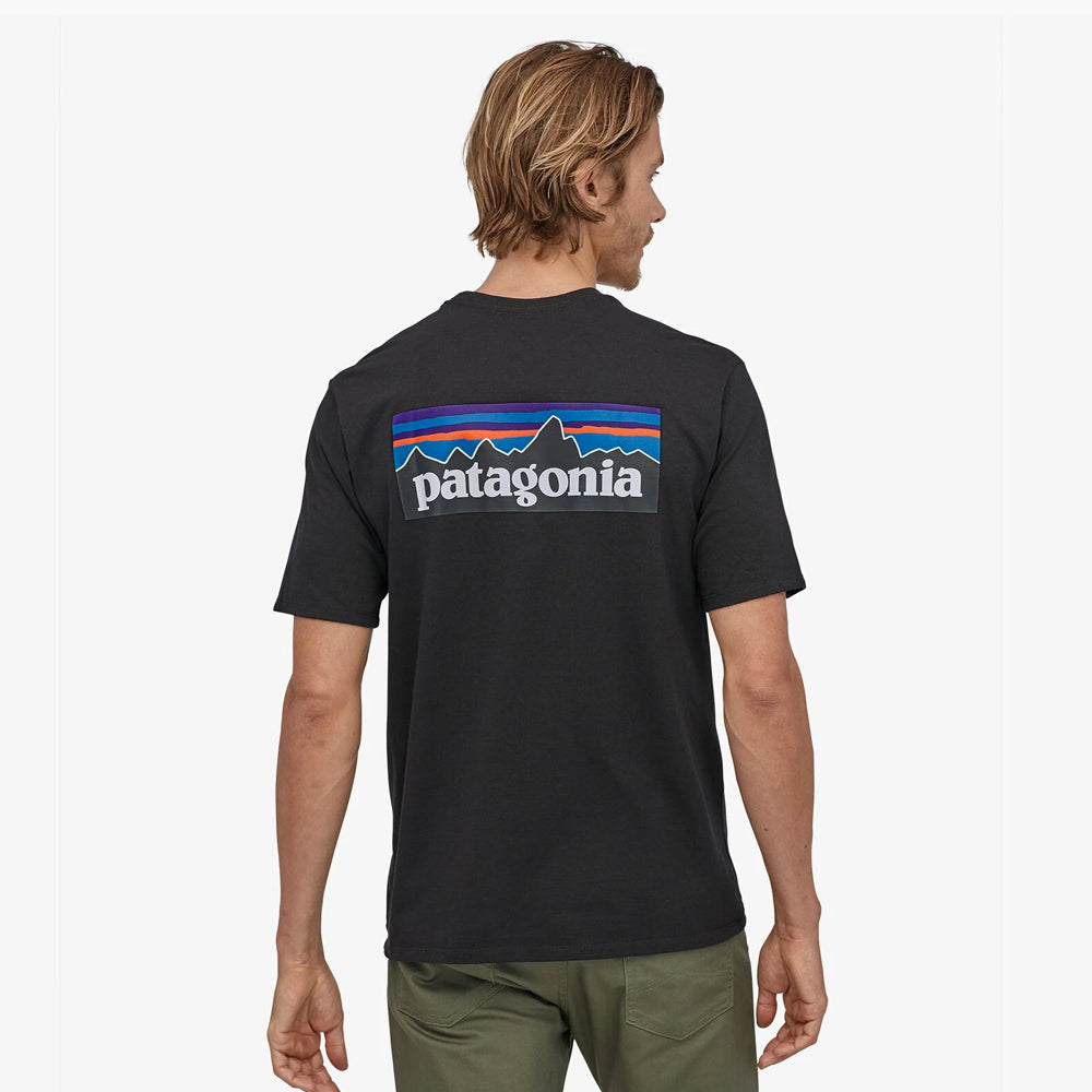 Patagonia T-shirt P-6 Logo Responsibili-Tee Black