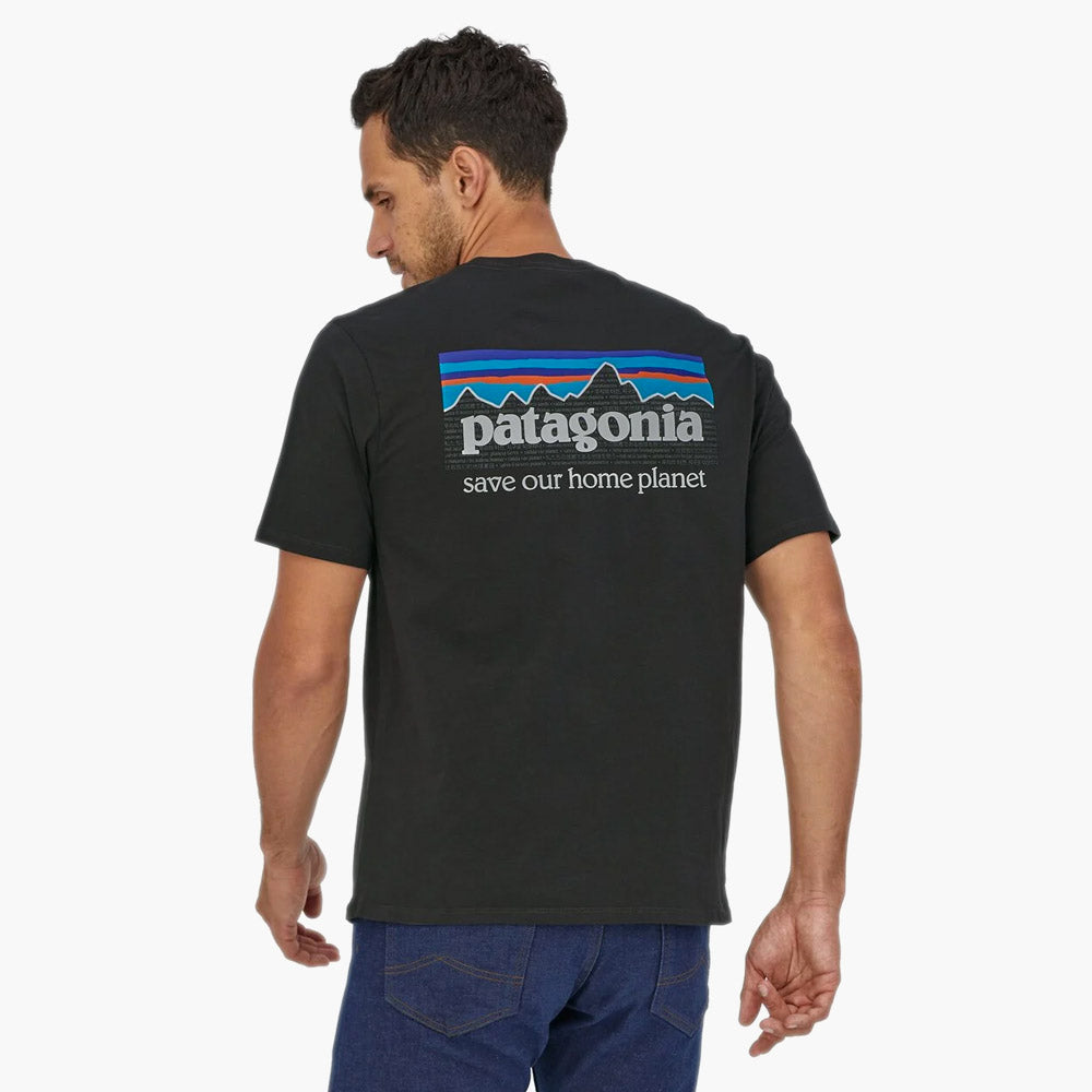 Patagonia T-shirt P-6 Mission Organic T-shirt Ink Black